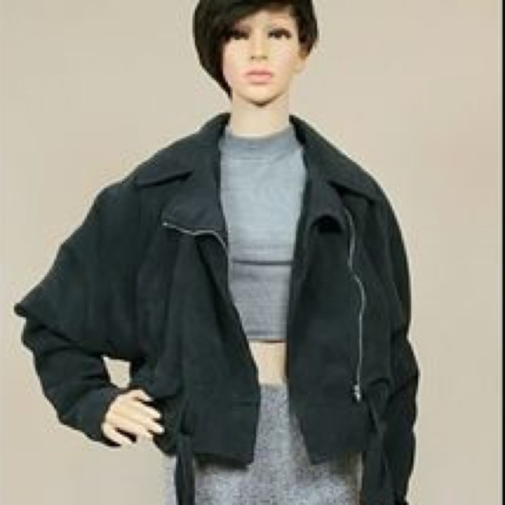 Olive Scent Black Ribbed Jacket - Picture 2 of 5